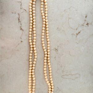 Elegant Cream Pearl double strand Necklace